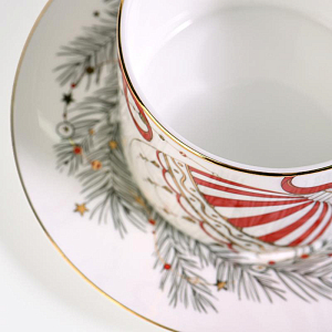 Набор Valerie Concept "Новогодние игрушки", чашка и блюдце